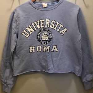 Authentic Rome cropped crewneck sweatshirt